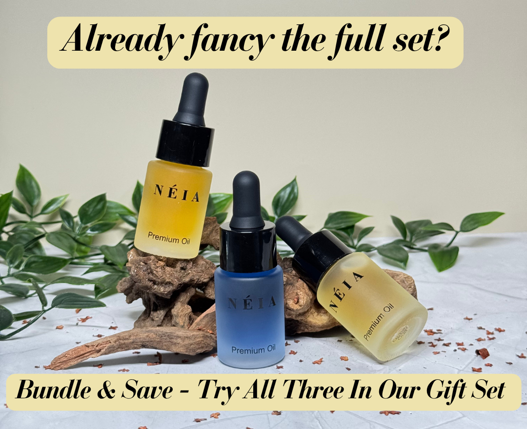 Side-by-side full-size 15ml bottle to show product range