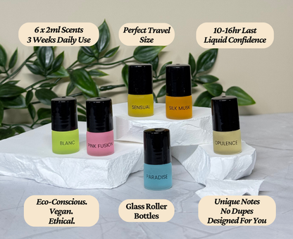 Product image highlighting key benefits: long-lasting, vegan, cruelty-free, and money-back guarantee